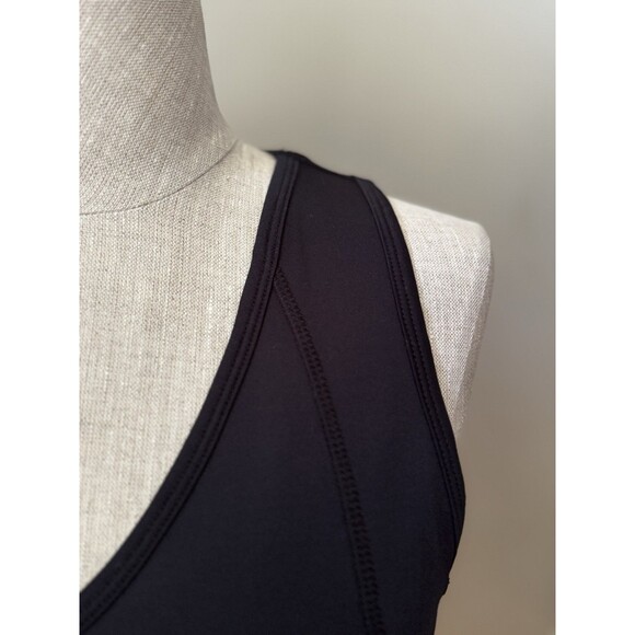 90 Degree by Reflex Women's Black Caged-Back Built-in Bra Tank Top Size L - Picture 9 of 11